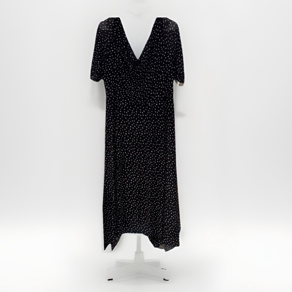 Elegant Black Polka Dot Dress